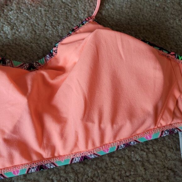 NWT Zumiez Trillium NWT neon print bikini top - Picture 9 of 14
